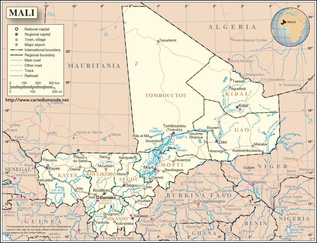 kart over Mali