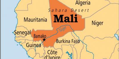 Kart over bamako Mali