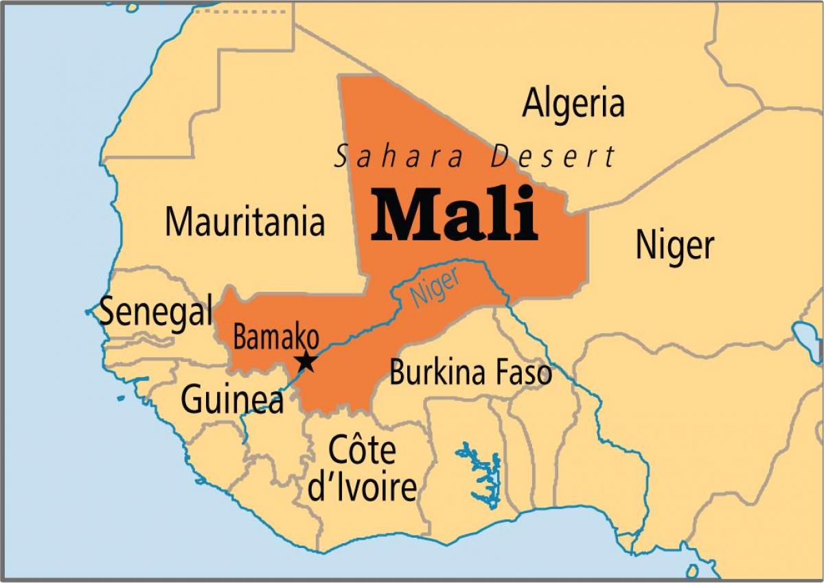 Kart over bamako Mali