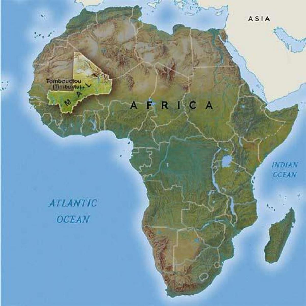 Mali vest-afrika kart