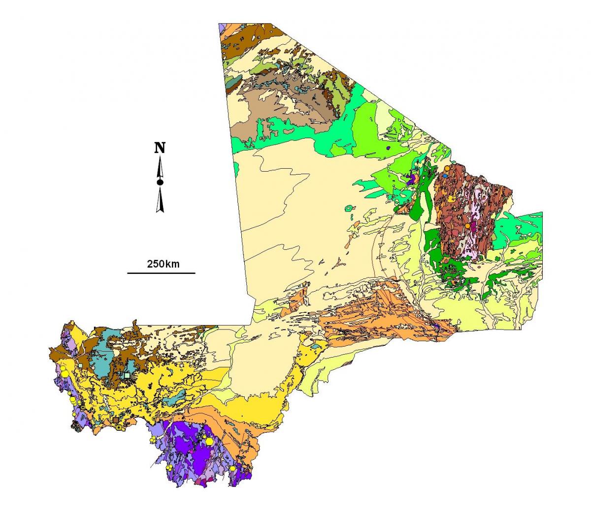 Kart over Mali gold miner