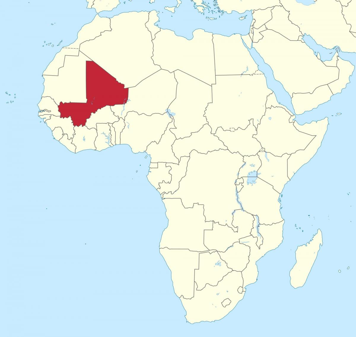 Mali plassering på verdenskartet